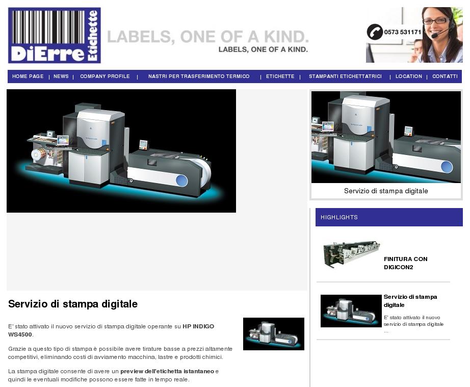 Stampa digitale etichette in bobina